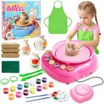 FOTSHARER Pottery Wheel for Kids,Pottery Painting Kit Arts and Crafts Toys Air-Dry Clay Packs and Tools Arts & Crafts Supplies, Complete DIY Pottery Kit Toys Birthday Christmas Gift for Beginnersls