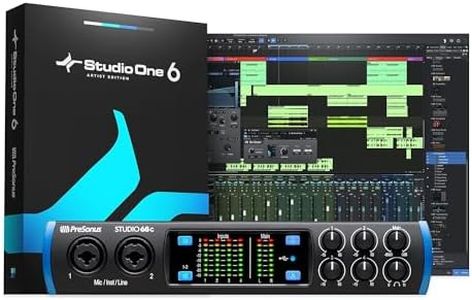 PreSonus Studio 68c 6-in/6-out Professional USB-C Audio Interface with 4 XMAX Preamps, Cue mix, A/B monitor Switching, S/PDIF I/O, MIDI I/O, Studio One Artist DAW and Plugins - Mac/PC