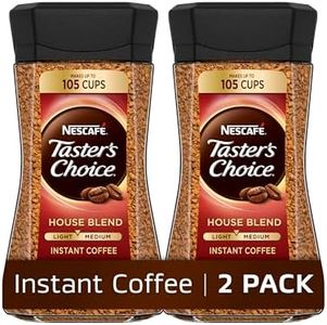 NESCAFÉ Taster's Choice Instant Coffee Light Medium Roast, House Blend, 2 Jars (7 Oz Each)