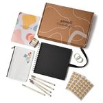 Scrapbook Kit - 80 Page Photo Album With Scrapbook Accessories, Metallic Pens, Photo Corner Sticker Sheets, Washi Tape Set, Cotton Pouch, Instructions, Memory Book Gifts for Her (Black, 21 x 21cm)
