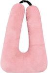 MROUEN Travel Pillow, Travel Pillow for Kids, Sleeper Hold Pillow Travel, Removable U-Shaped Pillow for Adults and Children to Support Head and Body in The Back Seat of Long Car Trips (Pink)