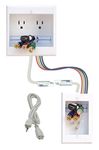 PowerBridge Solutions TWO-CK-16 Dual in-Wall Cable Management for Wall-Mount TVs, 16' PowerConnect Cable,White