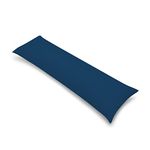 EGYPTO Living Orthopaedic 3ft Bolster Pillow (19”x36”) – Hypoallergenic Long Pillow – Soft & Breathable Full Body Pillow with Royal Blue Pillowcase