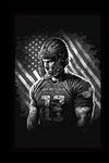 Patriotic American Football Player: