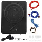 Patioer 400w 8" Compact Under-Seat Subwoofer Slim Powered Subwoofer for Car/Truck