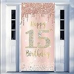 Happy 15th Birthday Door Banner Dec
