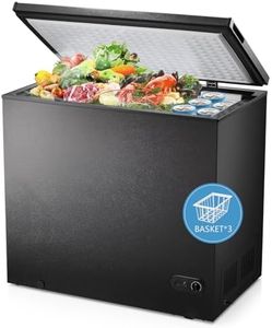 Electactic Chest Freezer 7.0 Cubic Feet Compact Freezer with 3 Removable Baskets, Free Standing Top open Door Deep Freezer, Adjustable Temperature for Home Dorm, Bar, Basement, Kitchen