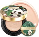 CATKIN Panda Land Foundation Full Coverage, Breathable Cushion Foundation with Nourishing and Long-wearing Formula, Buildable Coverage for Sensitive Skin, 15g*2