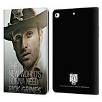 Head Case Designs Officially Licensed AMC The Walking Dead Deputy Hat Rick Grimes Legacy Leather Book Wallet Case Cover Compatible With Apple iPad 9.7 2017 / iPad 9.7 2018