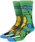 Bioworld Teenage Mutant Ninja Turtles Leonardo Animigos Men's Crew Socks