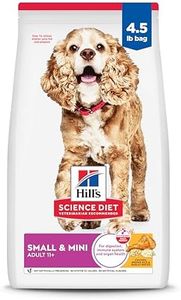 Hill's Science Diet Senior Adult 11+ Small Paws, Chicken Meal, Barley and Brown Rice Recipe, Dry Dog Food for Older Small And Toy Breed Dogs, 2.04kg Bag