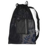 Fitdom Large Mesh Swim Drawstring Sling Bag. Best for Swimming, Gym & Beach