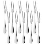 Comicfs 20-Piece Stainless Steel Forks, 5.3 inches, Seafood Crab Forks for Party Travel (Silver)