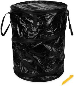Camco Pop-Up Utility Container | Features Heavy Duty Liner & Zipper Close Lid | Holds 30-Gallon Kitchen-Size Trash Bags | Stands 2-Ft Tall & Collapses for RV Storage and Organization (42893)
