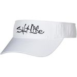 Salt Life Mens Signature Performance Visor, White Navy, One Size