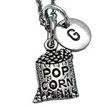 Popcorn charm necklace, popcorn jew