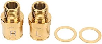 Tbest RISK Bike Pedal Extender, Extended Pedal Spacer Titanium Alloy Bicycle Pedal Extended Spindle for Mountain Bike 20mm (Gold)