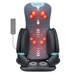 COMFIER Shiatsu Massage Chair Pad with Heat, Full Back Kneading Massager with Adjustable Neck Massager, Compression for Waist & Hips, Vibration Seat - for Home/Office Use, Ideal Gift for Men and Women