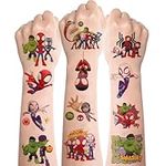 Temporary Spidey Tattoos for Kids 8 Sheets,Spidey and His Amazing Friends Kids Tattoos,Waterproof Marvel Temporary Children Tattoo for Girls Boys Party Bags Filler Birthday Gift Favour Supplies