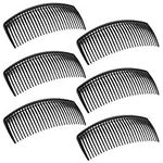 6 Packs French Twist Comb, SourceTon Plastic Side Hair Combs with 29 Teeth Hair Comb Hair Clip Combs for Fine Hair Accessory for Women- Black