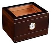 Cigar Humidor Box Cigar Case 50 to 60 Cigars Antique Box with Digital Hygrometer, Humidity Pack Holder Elegant Humidor Cigars Gift