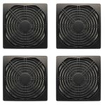 Nivithi 124mm Dust Filter PC 120mm Fan Grill Filter,PC Fan Cover Mesh with Screws,Dust Proof Desktop Computer Fan Grills Plastic Washable Fan Shield Filter Mesh Black,4Pack.