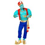 Widmann 10232 Costume Magical Genius, Muscle Shirt, Vest, Trousers, sash, Shoe Covers, Turban, Theme Party, Carnival, Multicoloured, M