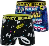 CRAZYBOXER Men's Underwear Star Wars Original Resistant Boxer Brief (2 PACK)