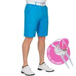 Royal & Awesome Blue Men's Golf Shorts, Mens Tailored Shorts for Golf, Mens Golf Shorts, Golf Chino Shorts Men, Mens Smart Shorts