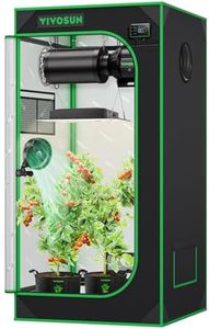 VIVOSUN 24"x24"x48" Mylar Hydroponic Grow Tent with Observation Window and Floor Tray for Indoor Plant Growing 2'x2'