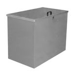 Large Storage Feed Bins 64L Galvanised Metal Waterproof Rodent Proof Outdoor Farm Garden Stables Animal Lockable Container Free Pad Lock | 3 Compartments…