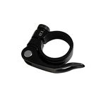 1Pcs Bicycle Seat Tube Clamp 31.8mm, Premium Bike Seat Post Clamp, Bike Seatpost Clamp, Aluminum Alloy Quick Release Bicycle Seatpost Tube Clip, Inside Diameter of Seat Tube Clamp 31.8mm (Black)