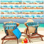 Boao Towel Bands for Beach Chairs Cruise Towel Clips for Lounge Beach Pool Chairs Towel Strap Holder Elastic Windproof Beach Accessories for Summer(Beach, 8 Pack)