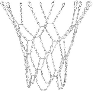 OUTLINER | Redes de baloncesto con ganchos en S | Red de baloncesto exterior | para anillos estándar | Red de baloncesto resistente a la intemperie | Red de baloncesto de metal | para baloncesto en