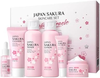 5 pezzi Set Regalo Per La Cura Della Pelle Sakura Kit Skincare Viso Completo Tutti I Tipi Di Pelle Per Ragazze Adolescenti Donna