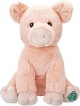 VFM - Pink Pig 30cm Eco Friendly Toy - Super Soft Cuddly Farm Animal Fluffy Plush With Embroidered Details Made From 100% Recycled Material - Your Planet