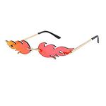 Gearmax Fashion Fire Flame Sunglasses UV400 Metal Frameless Sunglasses for Women Men