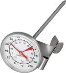 Andrew James Milk Thermometer with Clip for Frothing Jug | Stainless Steel Thermometer and Probe | Celsius and Fahrenheit Scale | Coffee Accessory