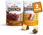 Catalina Crunch Cereal Variety Pack Honey Graham & Dark Chocolate (2 Flavors) | Low Carb, Zero Sugar, Gluten & Grain Free, Fiber | Vegan Snacks, Protein Snacks | Breakfast Protein Cereal | Keto Friendly