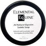 Elemental Equine All Natural Glycerin Saddle Soap 8oz Infused with Lavender and Eucalyptus Essential Oils