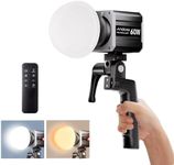 Andoer Tri-Color LED COB Video Light 60W Photography 2800K-6800K Dimmable LCD Screen 9 FX Special Effects Fan Control System with Reflector Handle & Remote (Tri-Color)