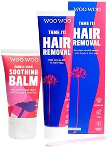 WooWoo Dolphin Smooth Kit - Tame It! Hair Removal Cream 100 Millilitres, Jojoba Aloe Vera - Saddle Sore! Soothing Moisturising Balm 50 millilitres, Chamomile Rosehip Oil