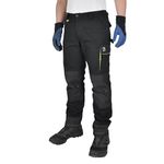 Ellobird Men's Construction Work Pants for Men Double Knee Reinforcement Flex Stretch Elastic Waistband Tactical Cargo Pant