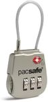 Pacsafe Prosafe 800 TSA Accepted 3-Dial Cable Lock, Silver