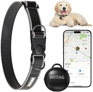 Dog Collar with Tracker GPS - Unlimited Range/Tracking Device/Lost Mode for Dogs Adjustable Size Smart Collar Set - Works with Apple Find My (iOS only)