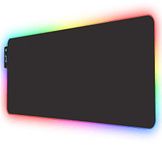 Speed RGB Gaming Mouse Pad, Soft Glowing 14 LED Modes, Gaming Desk Keyboard Pad, Mouse Mat, Non-Slip Rubber Base - 78x30 cm - Black