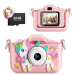 CIMELR Kids Digital Camera for 3-12 Year Old Boys and Girls, 1080P Video Camera with 32GB SD Card Included - Best Birthday Toy for Toddlers, Children to Take Photos & Selfies
