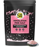 5:15PM Himalayan Pink Rock Salt 1Kg | 100% Pure Pink Salt With Natural Trace Minerals | Gourmet Quality Himalayan Rock Salt For Healthy Cooking – 1Kg