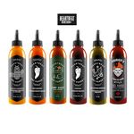 Heartbeat Hot Sauce 2024 SUPER SIX PACK Collection, (Pineapple, Red Habanero, Camp Sauce. Scorpion, Dill Pickle, and Poirier’s Louisiana Style) with BONUS Collectible Vinyl Sticker