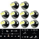 britelites Jtech 10x T4 / T4.2 Neo Wedge 2 SMD LED White Car Dashboard Instrument Cluster Panel, A/C Climate Control HVAC Switch Light Bulb